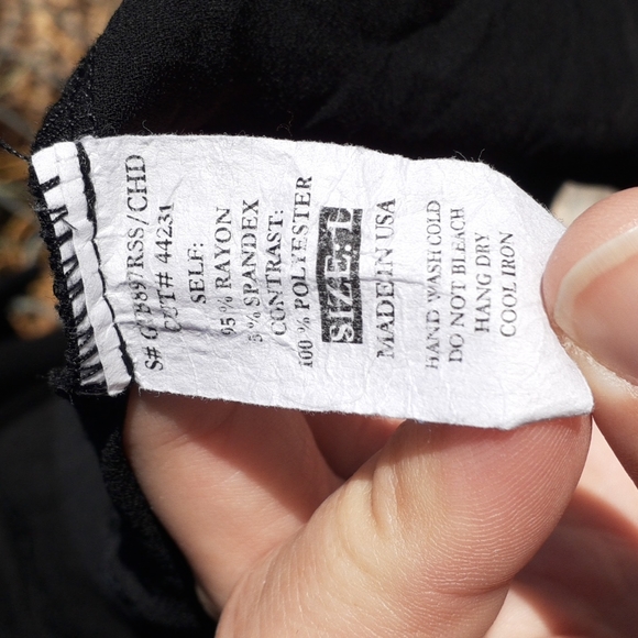 Casual Couture Black Long Sleeve Blouse, Size L - Picture 8 of 8